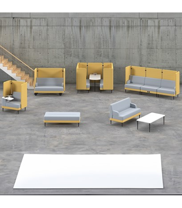 ADS002 - Addison two seater sofa with black metal frame and legs - made to order - Image 2