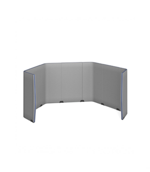 Priva floor standing screen half hexagon shape 1500mm high - made to order