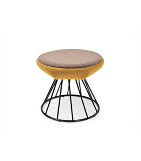 FIGLS-06 - Figaro low foot stool with black spiral base - made to order
