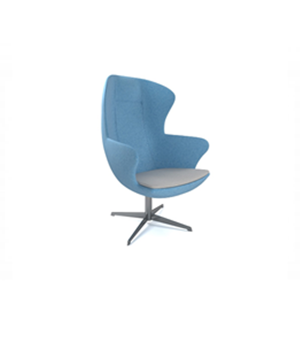 FIG-02 - Figaro high back chair with aluminium 4 star base